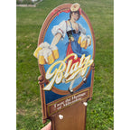 Vintage Blatz Beer Advertising Bar Calendar Pad Sign Holder Heileman's 1988