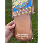 Vintage Blatz Beer Advertising Bar Calendar Pad Sign Holder Heileman's 1988