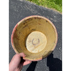 Antique Primitive 19th c Original Red Paint Wood Stave Sap Syrup Pail Bucket AAFA