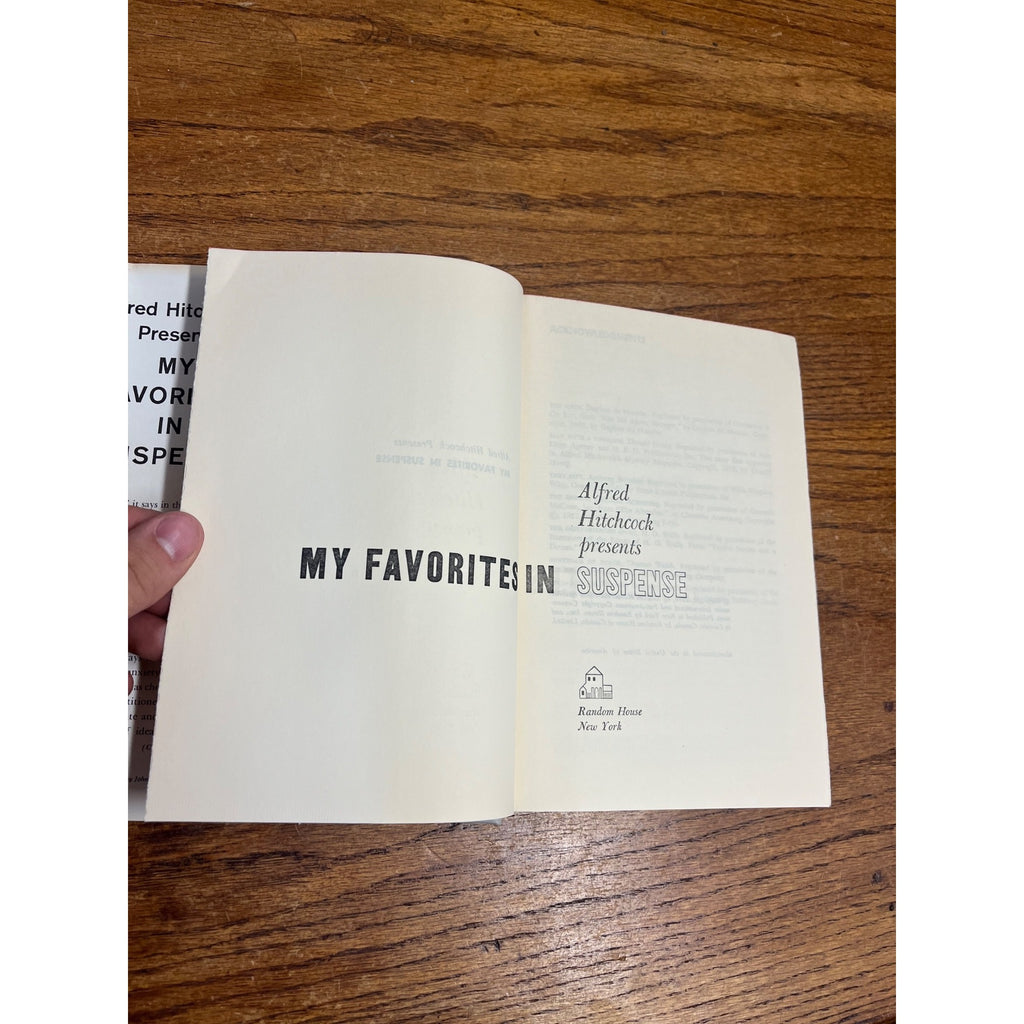 Alfred Hitchcock Presents My Favorites in Suspense 1959 HCDJ Book Club Edition
