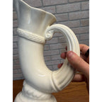 Vintage Royal Crown Czechoslovakia Pottery Horn-Shaped Floral Epergne Vase