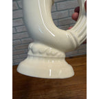Vintage Royal Crown Czechoslovakia Pottery Horn-Shaped Floral Epergne Vase