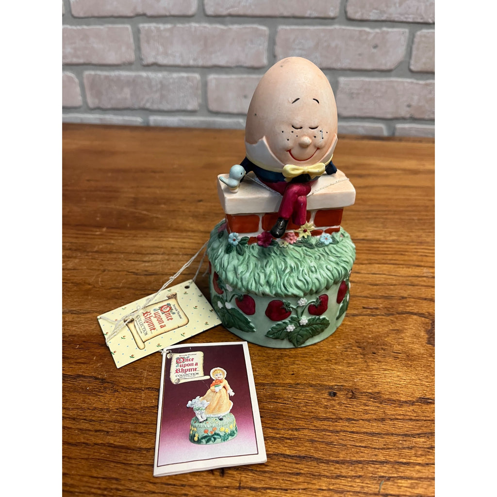 Once Upon A Rhyme Humpty Dumpty Brenda Thomas Music Box Figurine Vintage 1989