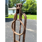 1900s ANTIQUE CAST IRON J.C.MOORE & CO. WAGON JACK STAND RACINE WIS