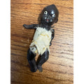 Vintage Antique Bisque 4" Black Baby Doll Jointed Made in Japan
