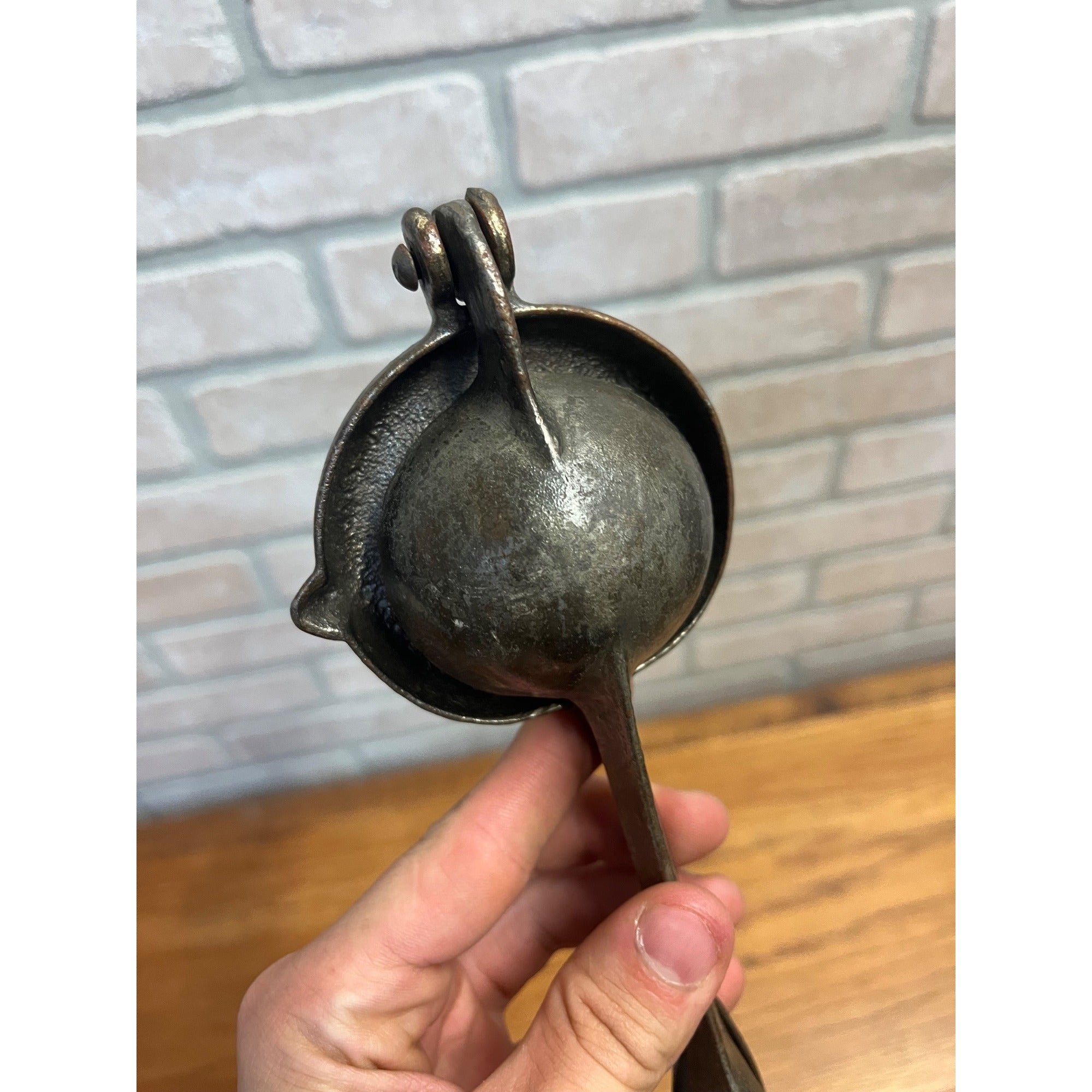 Vintage 1920s Citrus Juicer Lemon or Lime Press Primitive Kitchen Decor
