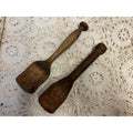 Antique Primitive Lot (2) Wood Kitchen Food Mashers Handmade Carved AAFA Country Farmhouse Decor