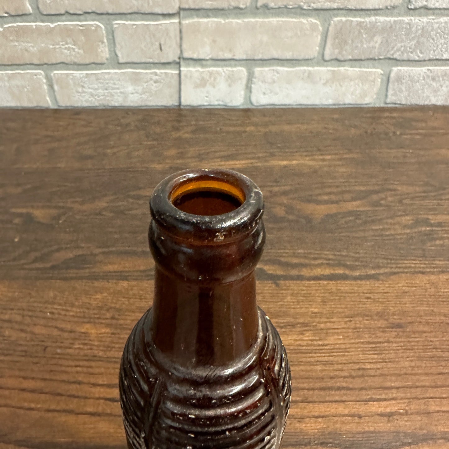 1954 Vintage Orange Crush 7oz Brown Ribbed Soda Bottle Louisville, Lexington Kentucky