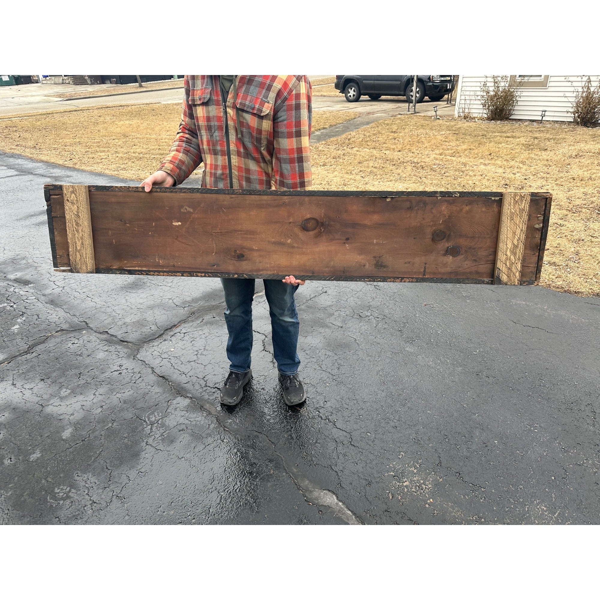 Original c1880s Adams Express Co. Wooden Smaltz Paint Advertising Trade Sign