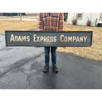 Original c1880s Adams Express Co. Wooden Smaltz Paint Advertising Trade Sign