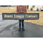 Original c1880s Adams Express Co. Wooden Smaltz Paint Advertising Trade Sign