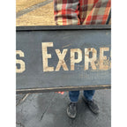 Original c1880s Adams Express Co. Wooden Smaltz Paint Advertising Trade Sign