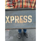 Original c1880s Adams Express Co. Wooden Smaltz Paint Advertising Trade Sign