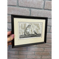 Vintage MCM Helen Johann Printmaker Signed Art Piece Back Talk Milwaukee Artist