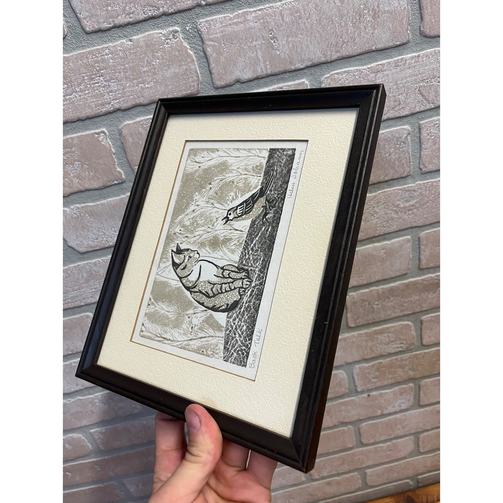 Vintage MCM Helen Johann Printmaker Signed Art Piece Back Talk Milwaukee Artist