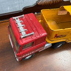 Vintage Ertl Vista Dome Horse Trailer and Semi Truck Red and Yellow