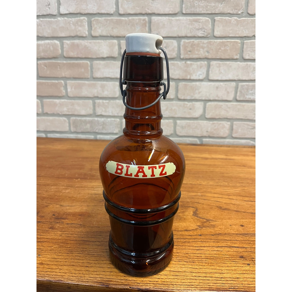 Antique 1900s BLATZ Hotel Beer Bottle Growler w/ Porcelain Stopper Milwaukee