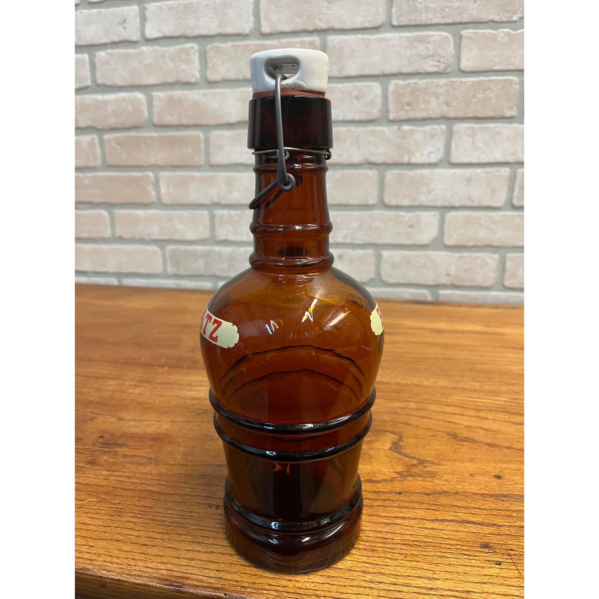 Antique 1900s BLATZ Hotel Beer Bottle Growler w/ Porcelain Stopper Milwaukee