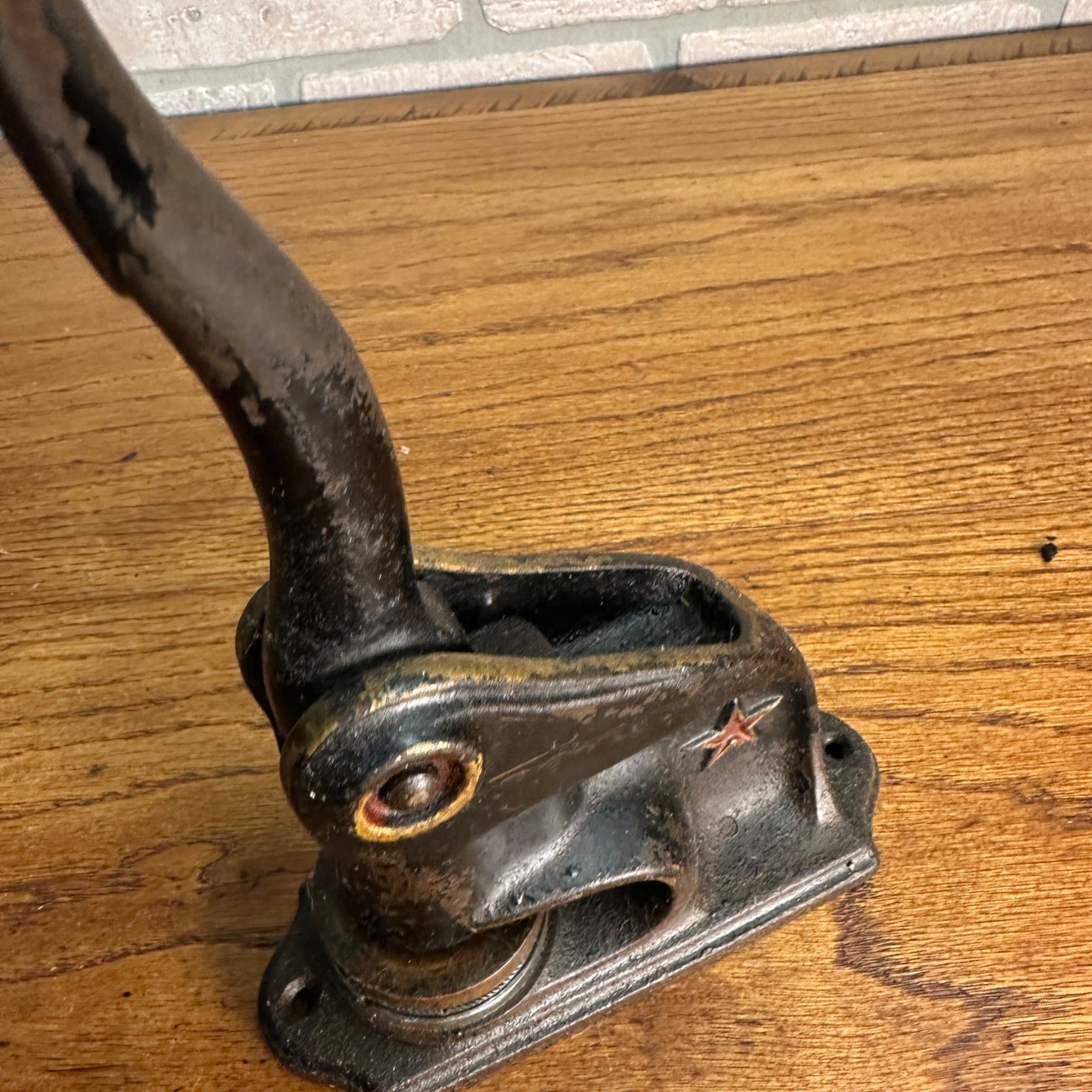 Antique Shooting Star Cast Iron Notary Stamp Seal - Dunn Mining Green Bay Wis