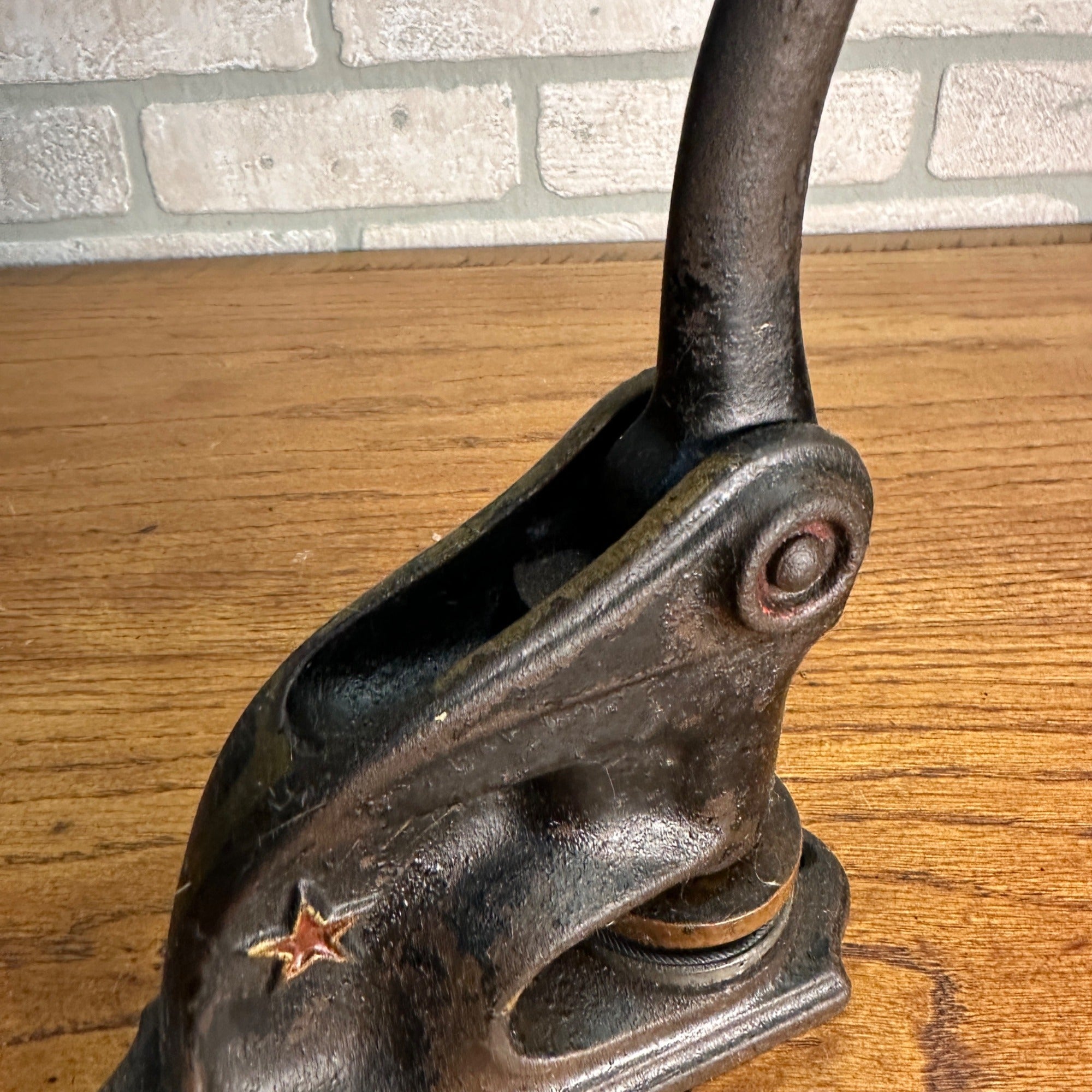Antique Shooting Star Cast Iron Notary Stamp Seal - Dunn Mining Green Bay Wis