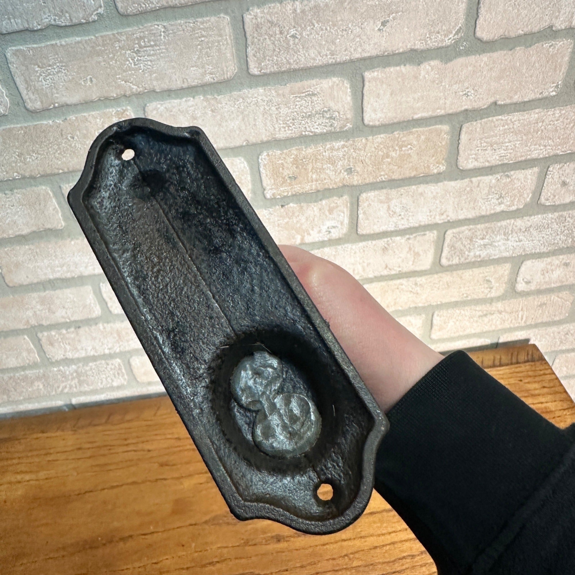 Antique Shooting Star Cast Iron Notary Stamp Seal - Dunn Mining Green Bay Wis