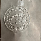 Antique Shooting Star Cast Iron Notary Stamp Seal - Dunn Mining Green Bay Wis