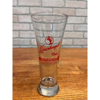 Vintage J. Leinenkugel Brewing Pilsner Glass Indian Maiden Chippewa Falls 6.75"