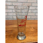 Vintage J. Leinenkugel Brewing Pilsner Glass Indian Maiden Chippewa Falls 6.75"