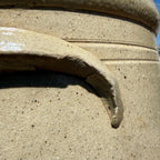 Antique 5-Gallon Salt Glazed Stoneware Cobalt Lazy Eight Design Akron, Ohio Primitive Farmhouse