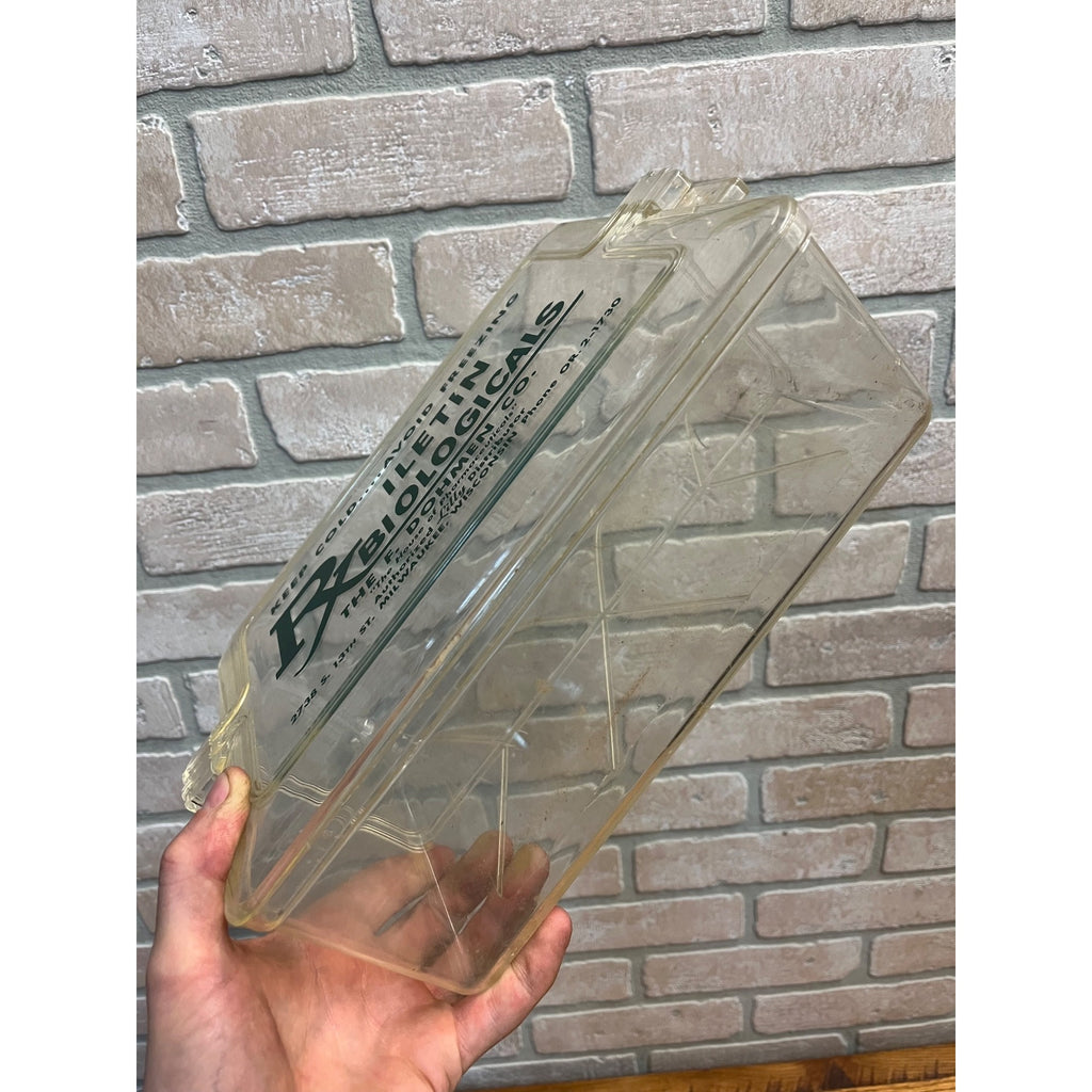 Vintage F. Dohmen Milwaukee Pharmaceutical Drug Store Plastic Freezer Container