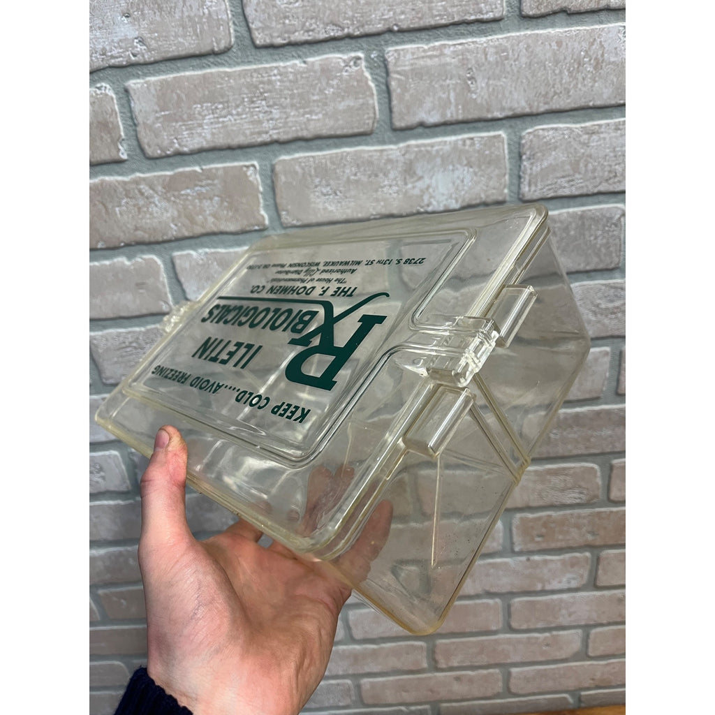 Vintage F. Dohmen Milwaukee Pharmaceutical Drug Store Plastic Freezer Container