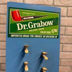 Dr Grabow Vintage Pipe Tobacco Smoking Display Stand Sign Retail Advertising.