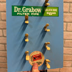 Dr Grabow Vintage Pipe Tobacco Smoking Display Stand Sign Retail Advertising.