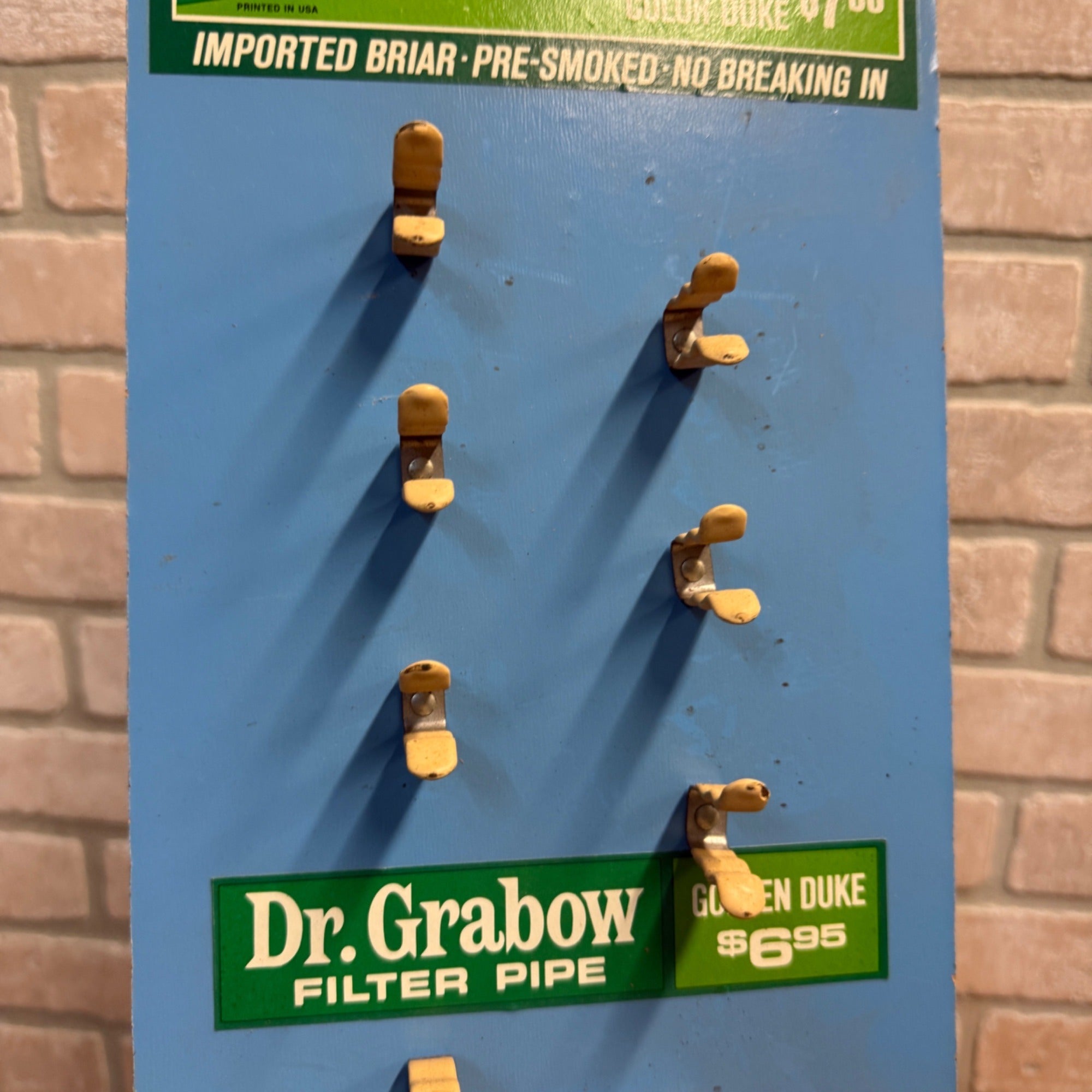 Dr Grabow Vintage Pipe Tobacco Smoking Display Stand Sign Retail Advertising.
