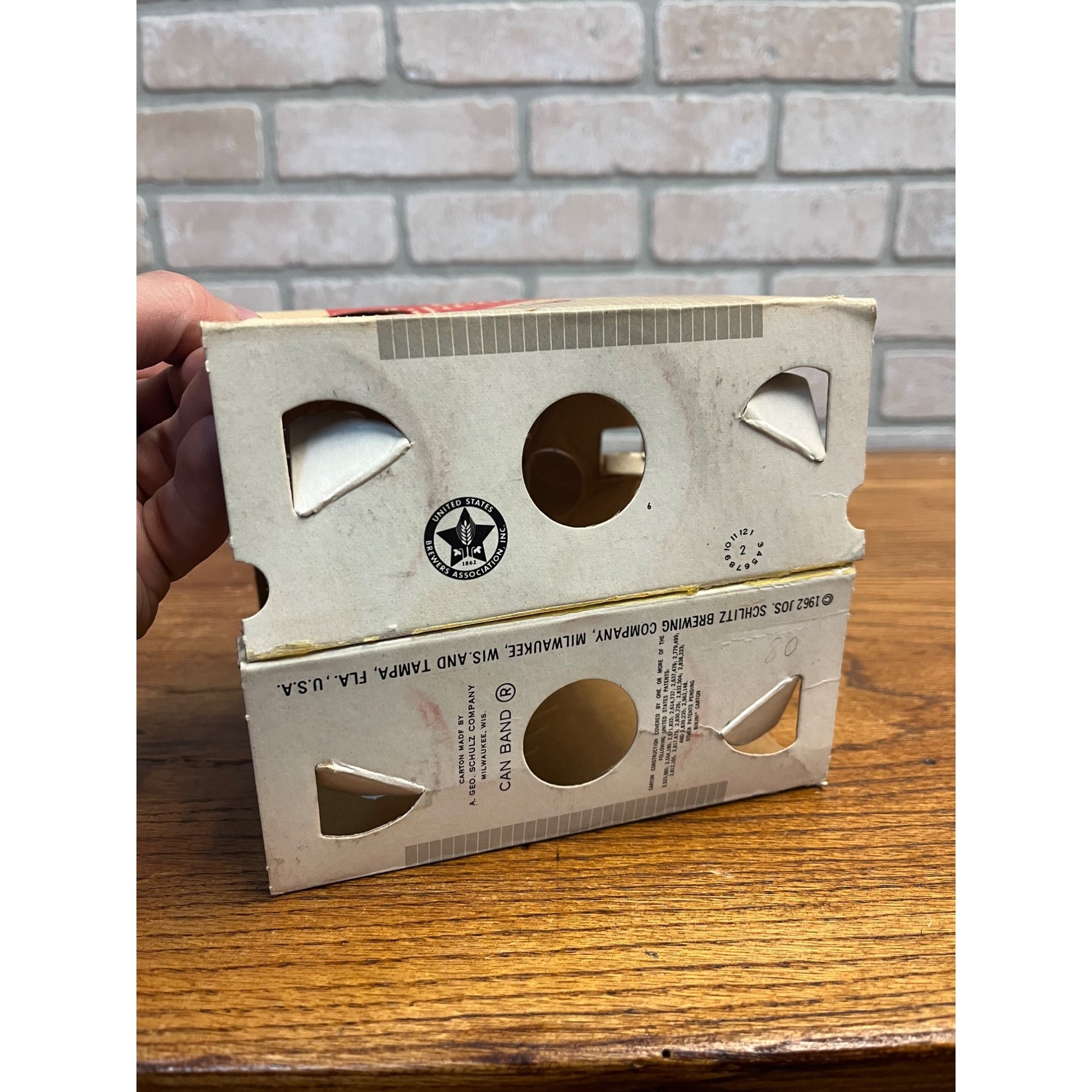 Vintage 1962 Old Milwaukee 6-Pack Cardboard Carrier for 12oz Flat Top Cans