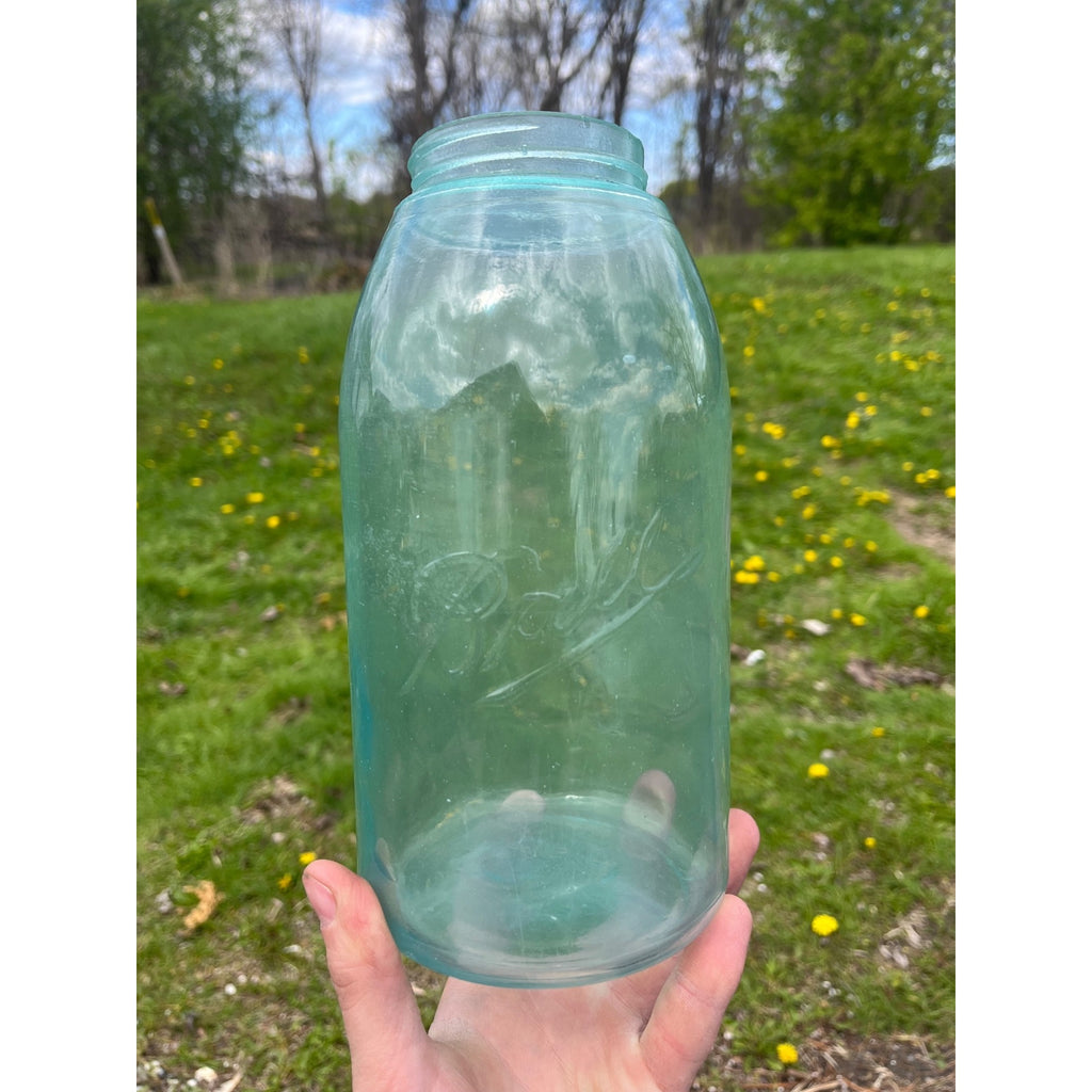Antique Fruit Canning Jar BALL 3L Half Gallon Opalized