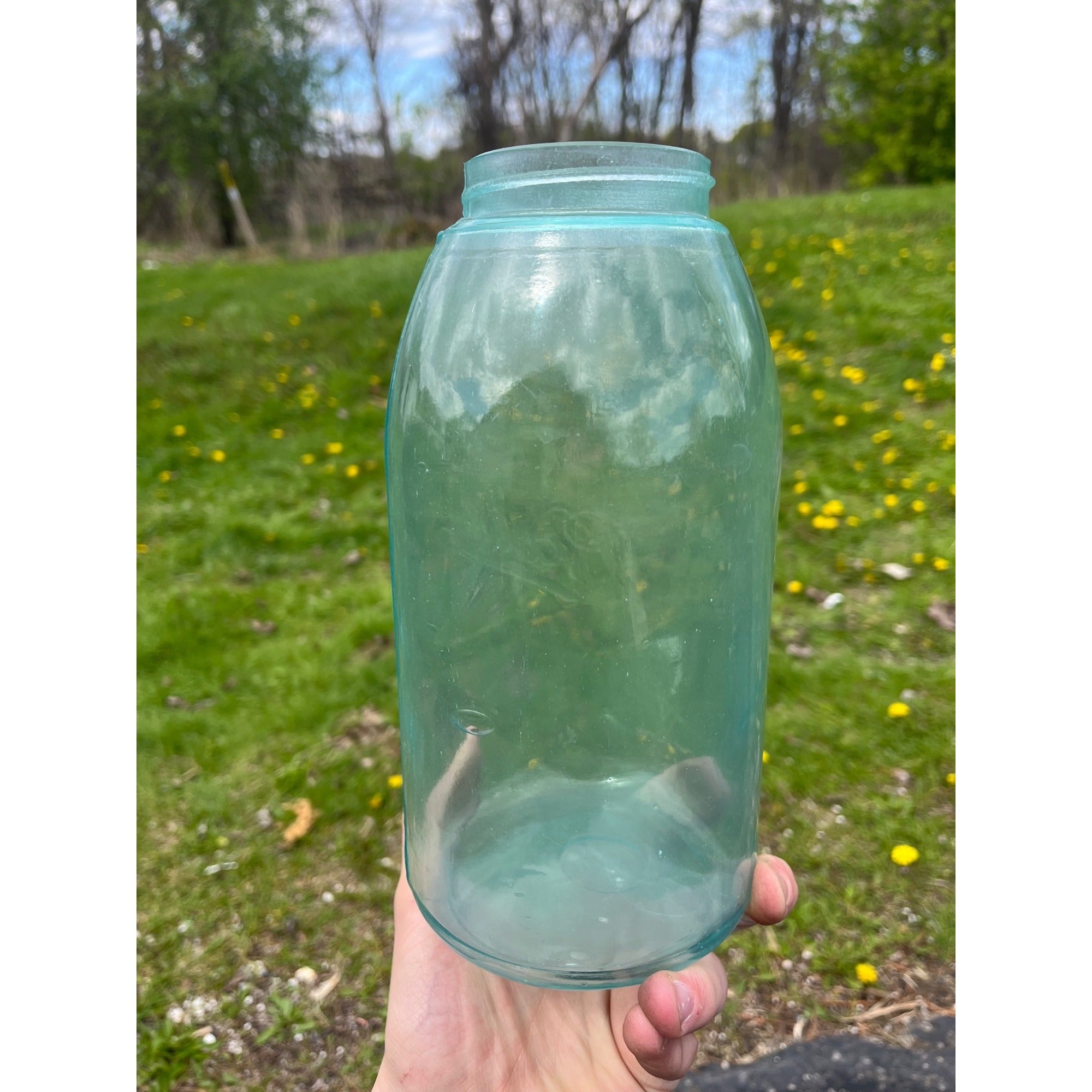 Antique Fruit Canning Jar BALL 3L Half Gallon Opalized