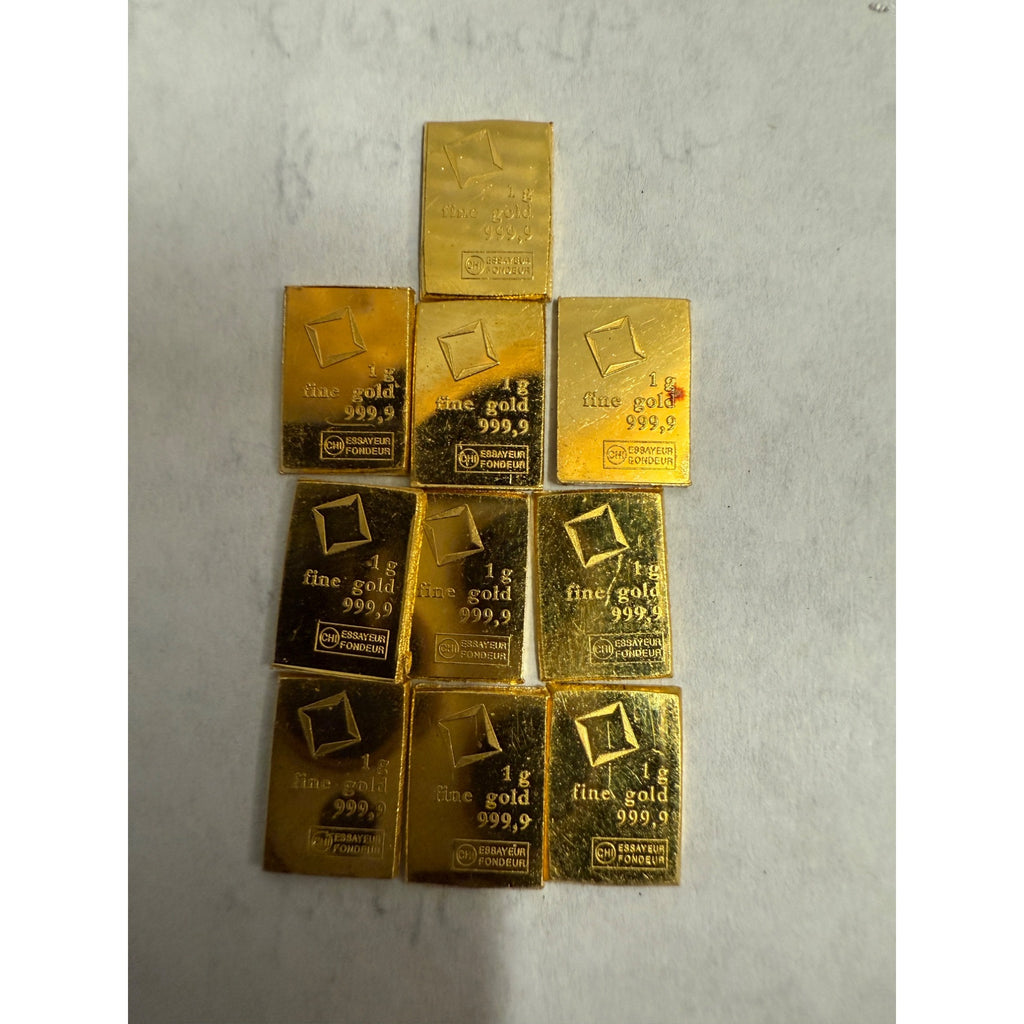 24K Gold 999.9 Fine Gold 1 Gram CHI Essayeur Fondeur