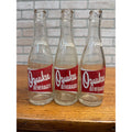 Lot of 3 Red ACL Ozaukee Springs Port Washington Wis Wisconsin Soda Bottles