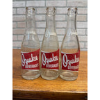 Lot of 3 Red ACL Ozaukee Springs Port Washington Wis Wisconsin Soda Bottles