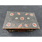 Antique Folk Art Painted Wooden Box Trunk 1833 Pennsylvania Storage Chest