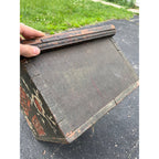 Antique Folk Art Painted Wooden Box Trunk 1833 Pennsylvania Storage Chest