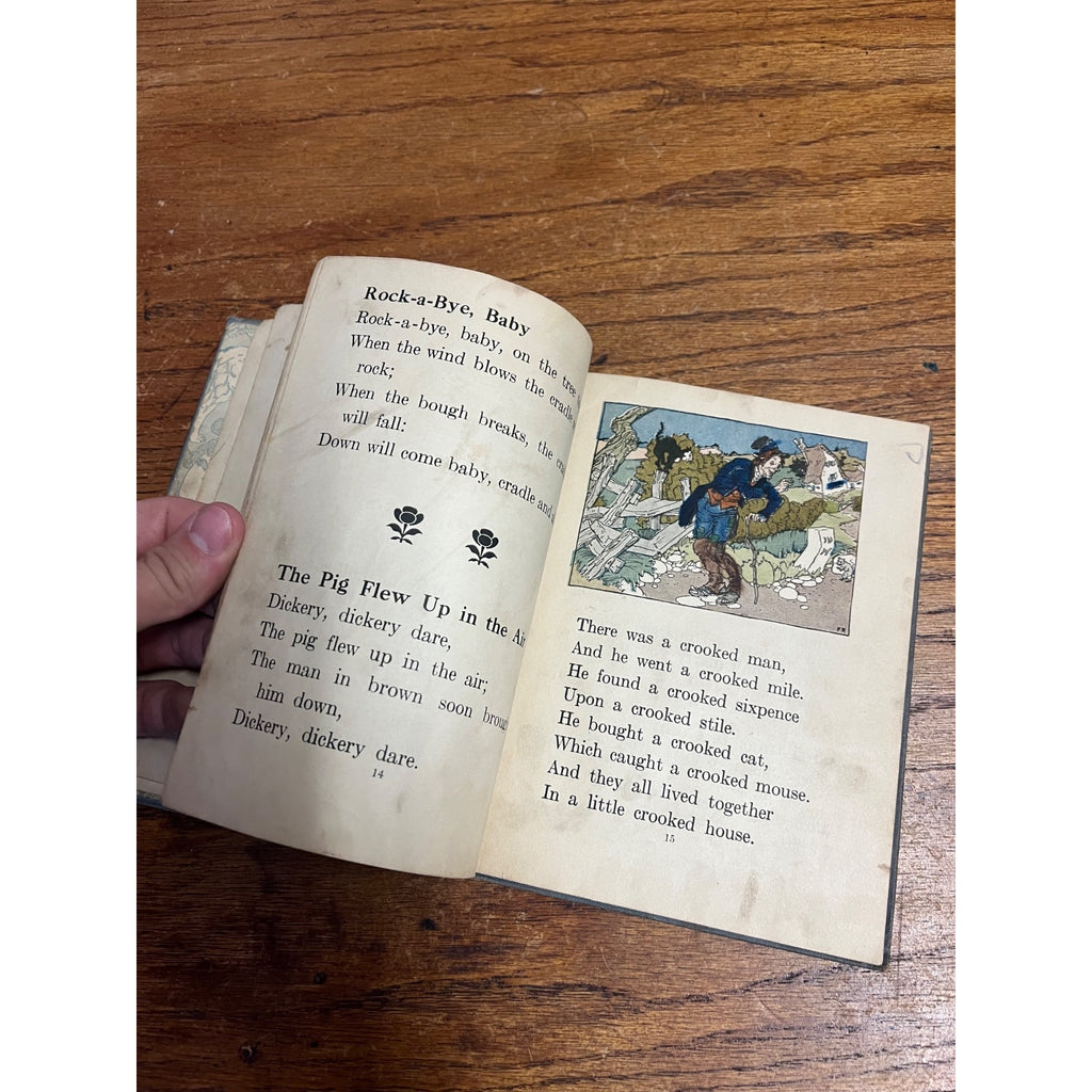 1920 Mother Goose Story Book Frederick Richardson Illustrations Hardcover Book Antique Vintage