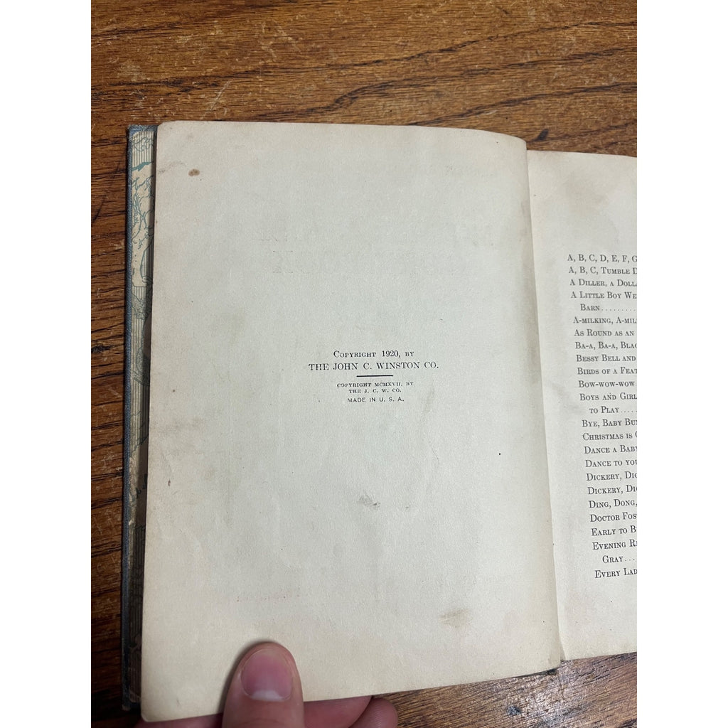 1920 Mother Goose Story Book Frederick Richardson Illustrations Hardcover Book Antique Vintage