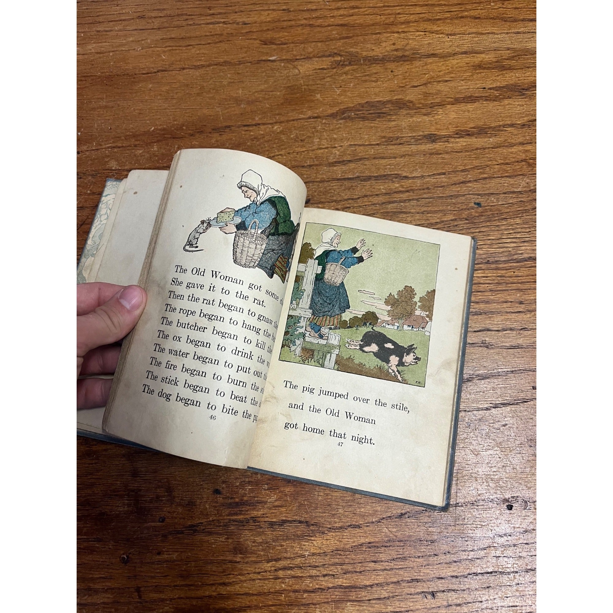 1920 Mother Goose Story Book Frederick Richardson Illustrations Hardcover Book Antique Vintage