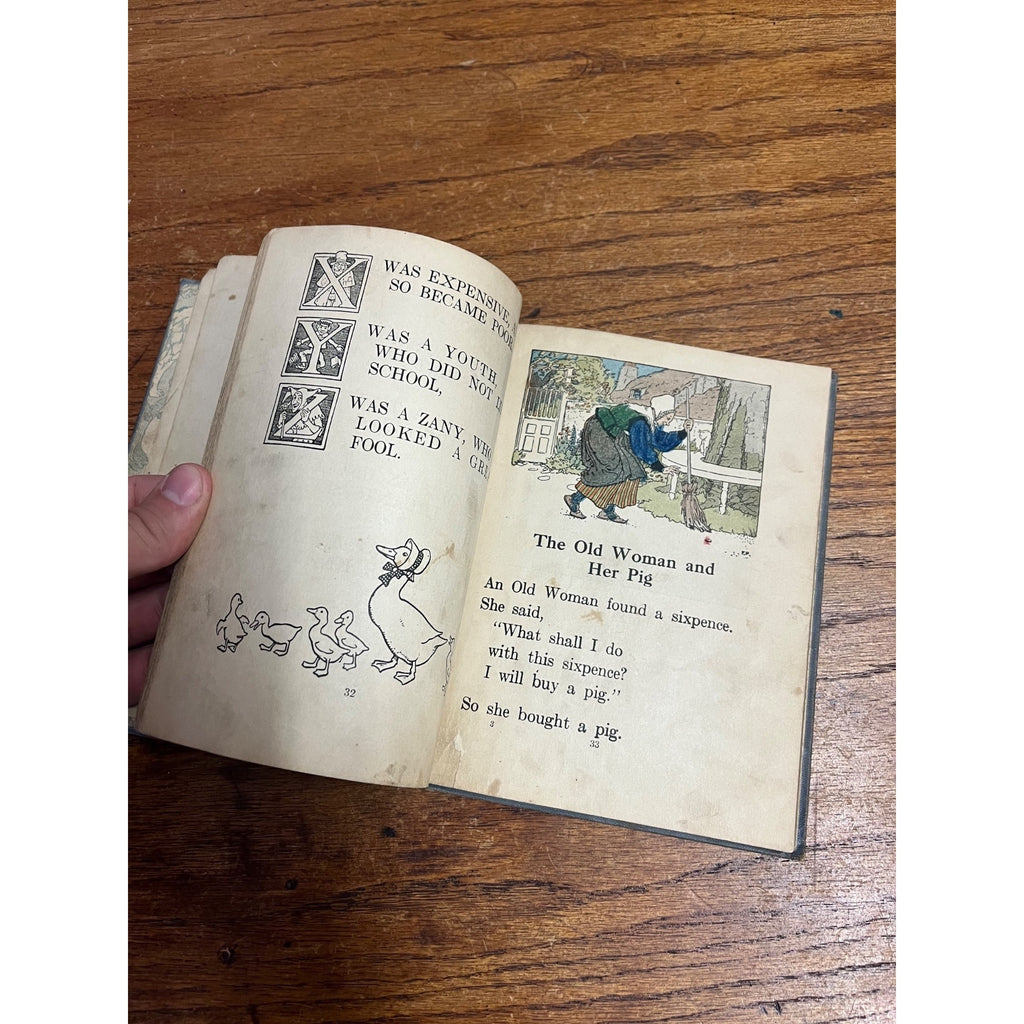 1920 Mother Goose Story Book Frederick Richardson Illustrations Hardcover Book Antique Vintage