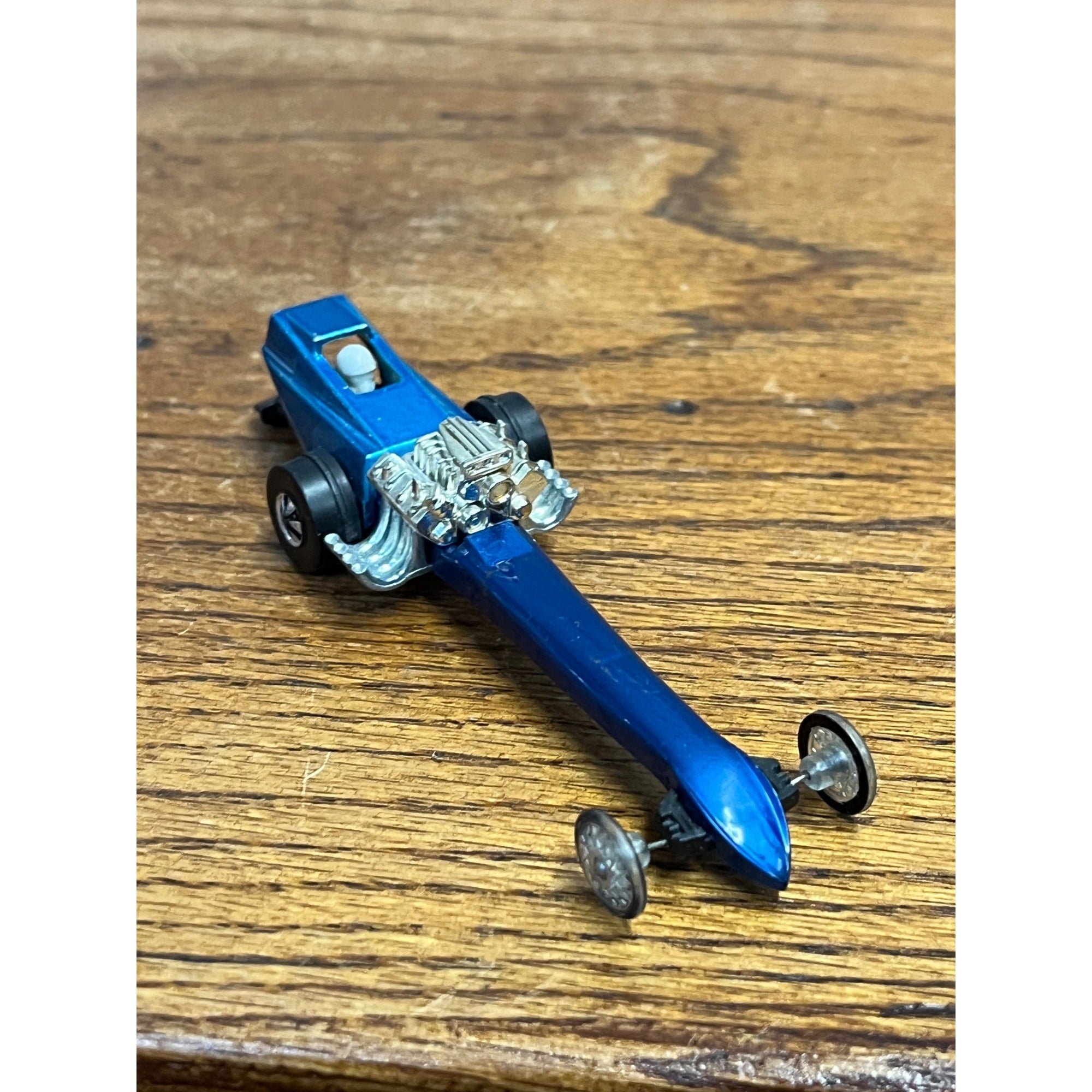 Vintage 1970 Hot Wheels Redline Blue Fuel Dragster -- CLEAN