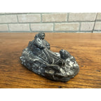 Eskimo Or Canada Inuit In Kayak And Seal Figure - A Wolf Original Sculpture