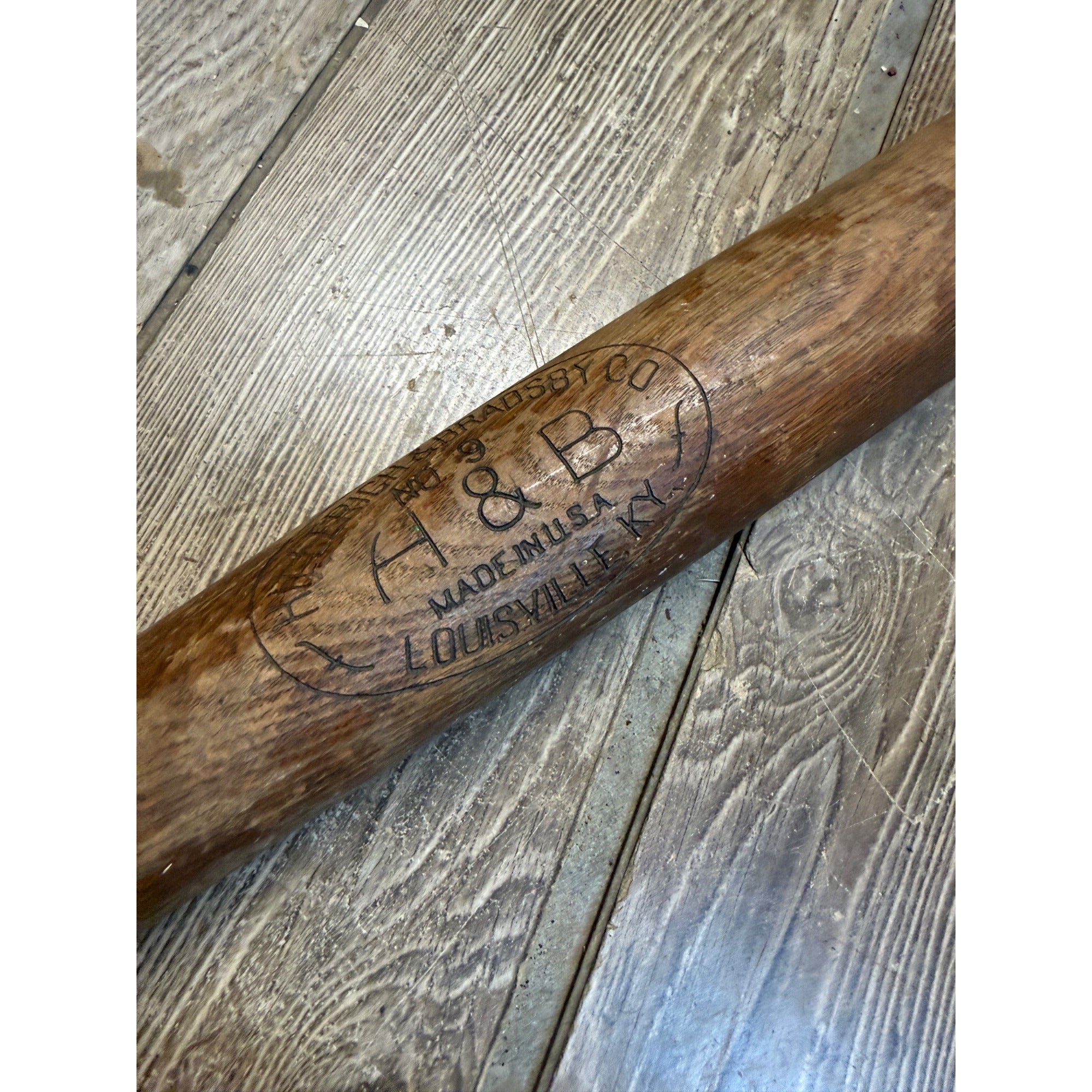 Vtg Louisville Slugger No 9. Hillerich Bradsby Nelson Fox Wooden Baseball Bat