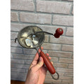 Vintage Kitchen Foley Red Wood Handle Food Mill Potato Masher Ricer Strainer 5"